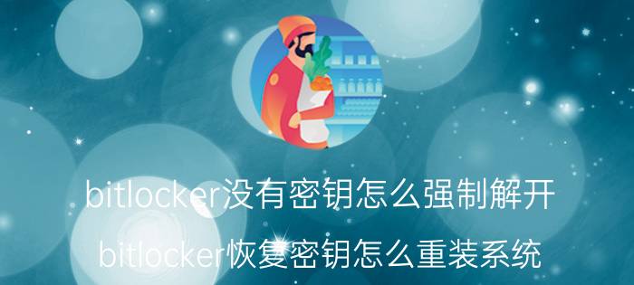 bitlocker没有密钥怎么强制解开 bitlocker恢复密钥怎么重装系统？